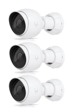 Ubiquiti UniFi Protect G5 - Síťová bezpečnostní kamera - bullet - interiérový, venkovní - odolná vůči povětrnostním vlivům - barevný (Den a noc) - 5 Mpix - 2688 x 1512 - 2K - pevné ohnisko - audio - LAN 10/100 - PoE (balení 3)
