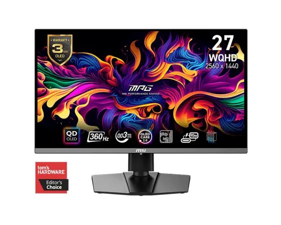 MSI MPG/271QRX/26,5"/QD-OLED/QHD/360Hz/0,03ms/Černá/3R