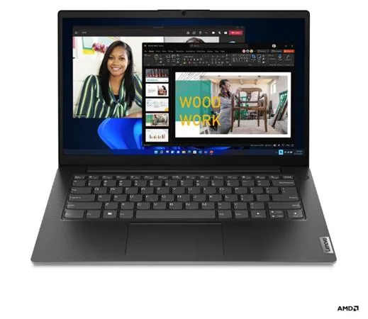 Lenovo V14 G4 AMN 82YT - Provedění závěsu 180 stupňů - AMD Ryzen 5 - 7520U / až 4.3 GHz - Win 11 Pro - Radeon 610M - 8 GB RAM - 512 GB SSD NVMe - 14" TN 1920 x 1080 (Full HD) - Gigabit Ethernet - Wi-Fi 5 - obchodní čerň - kbd: česká/slovenská