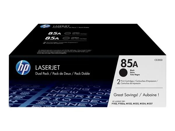 HP 85A - 2-balení - černá - originální - LaserJet - kazeta s barvivem (CE285AD)