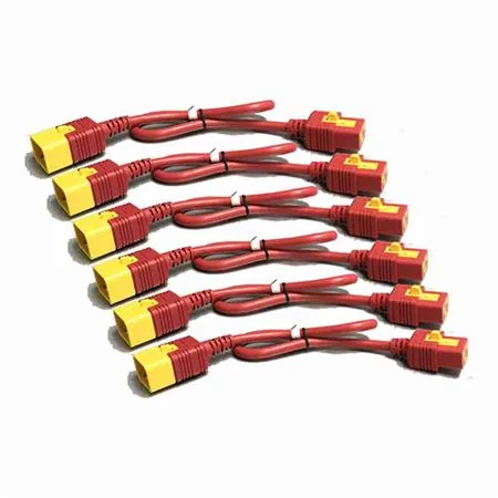 APC Power Cord Kit - Elektrický kabel - IEC 60320 C19 do IEC 60320 C20 - 16 A - 61 cm - cervená (balení 6) - pro P/N: SMT2200I-AR, SMT2200R2I-AR, SMT3000I-AR, SMT3000R2I-AR, SMX3000HVTUS, SRT10RMXLIX806