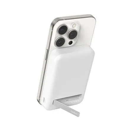 Belkin BOOST CHARGE Qi2 Magnetická Bezdrátová PowerBanka se stojánkem, 8000mAh, 15W, bílá