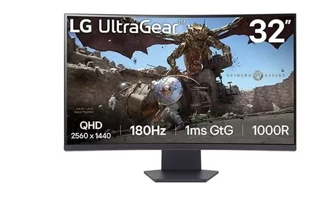 LG 32GS60QC-B 31.5" VA LED 2560x1440 1M:1 1ms 300cd 2xHDMI DP 180Hz