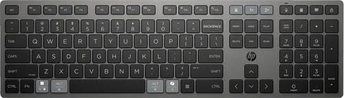 HP 725 - Klávesnice - více zařízení, dobíjecí, napájené pomocí SuperCapacitor - full size - bezdrátový - Bluetooth, 2.4 GHz - česká/slovenská - nightfall black
