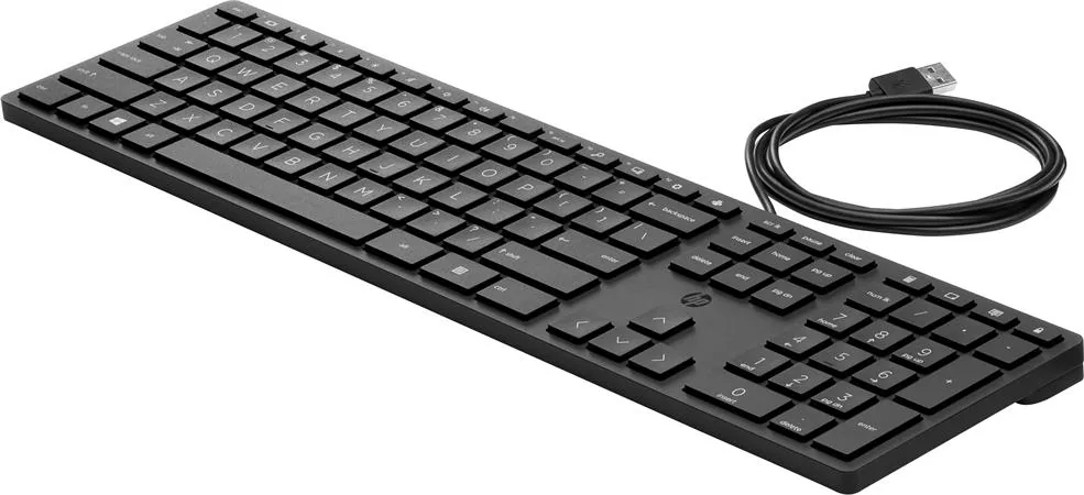 HP Desktop 320K - Klávesnice - 3-zónová rozložení, nízký profil klávesového zdvihu - full size - USB - česká/slovenská - černá - Smart Buy