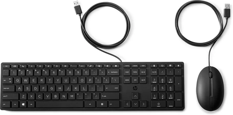 HP Desktop 320MK - Sada klávesnice a myši - full size - USB - česká/slovenská - černá
