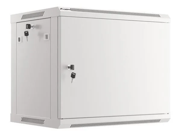LANBERG RACKOVÁ SKŘÍŇ 19" PRO MONTÁŽ NA STĚNU 9U/600X450 PRO VLASTNÍ MONTÁŽ S KOVOVÝMI DVEŘMI ŠEDÁ (PLOCHÉ BALENÍ)