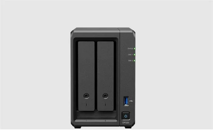 Synology ActiceProtect DP320, 2-bay včetně 2x 8TB HDD v RAID1, CPU AMD Ryzen R1600, RAM 8GB, 1x USB 3.2, 2x GLAN