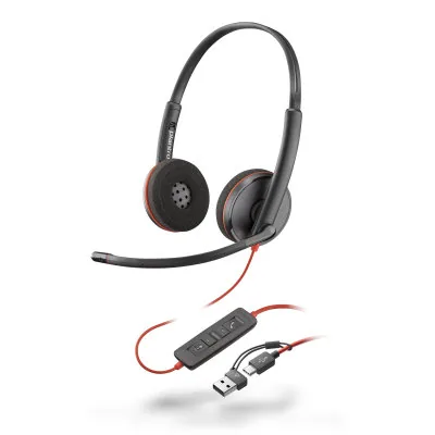 HP Poly Blackwire 3220 - Blackwire 3200 Series - náhlavní souprava - náhlavní - kabelové - USB-C - černá - Certified for Skype for Business, Cisco Jabber Certified, certifikováno Avaya, certifikováno UC