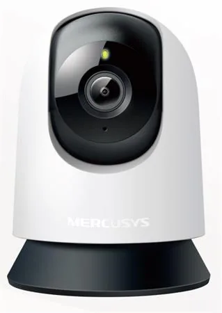 Mercusys MC200 V1 - Síťová bezpečnostní kamera - otáčení/naklonění - kupole - barevný (Den a noc) - 2 Mpix - 1920 x 1080 - 1080p - pevné ohnisko - audio - bezdrátový - Wi-Fi - 2.4GHz radio - H.264