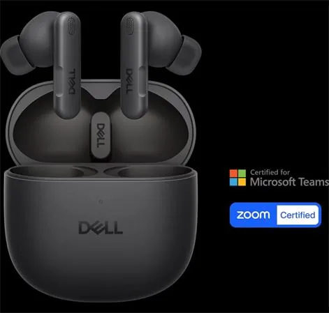 Dell Pro Plus Earbuds - EB525 - Bezdrátová sluchátka s mikrofonem - špuntová sluchátka - Bluetooth - odstranění šumu - certifikováno pro Microsoft Teams, certifikováno pro Zoom