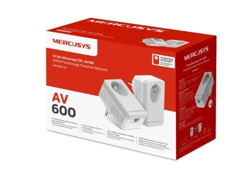 Mercusys MP300P KIT V1 - Powerline Starter Kit - sada napájecího adaptéru - zapojitelný do zdi (balení 2)