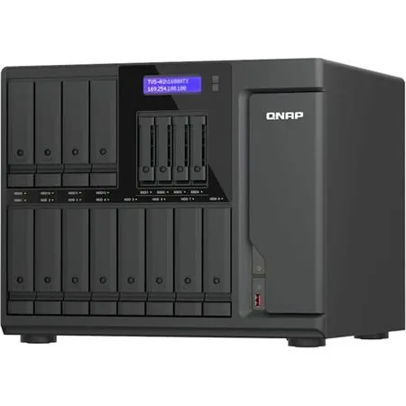 QNAP TVS-AIh1688ATX-U7-32G (Ultra 7, ZFS, 32GB DDR5 ECC RAM, 12x 3,5"+ 4x 2,5", 2x 2,5GbE, 2x 10GbE)