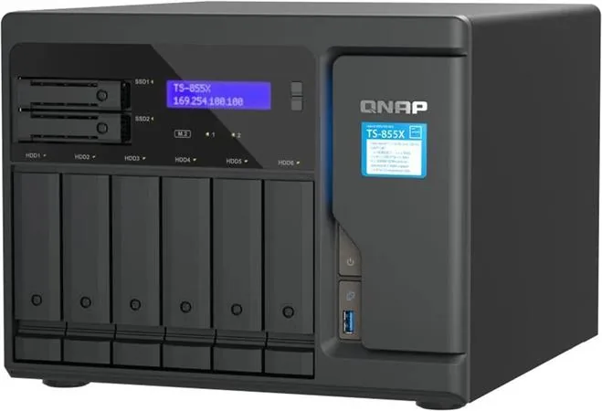 QNAP TS-855X-8G (8core 2,8GHz, 8GB RAM, 8x SATA, 2x 2,5GbE, 2x PCIe)