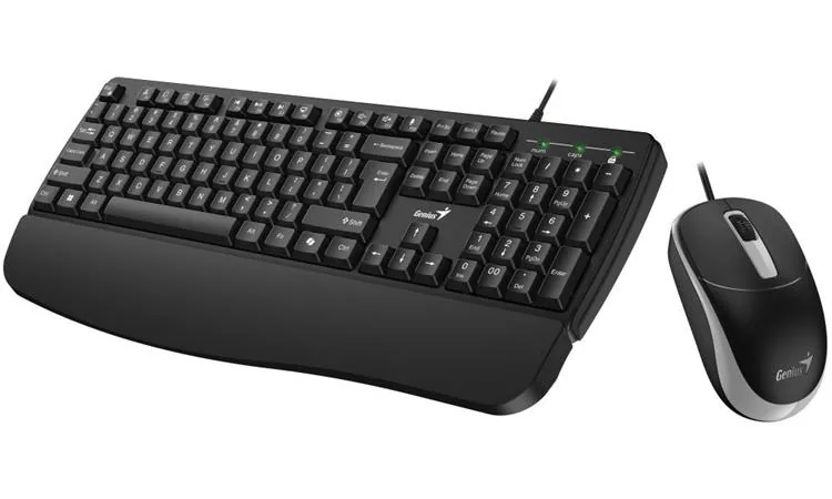 Genius KM-123 sada klávesnice drátová (USB) CZ/SK, černá s optickou myší