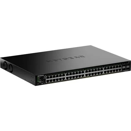 NETGEAR GS348TPv2 - Prepínac - 2+/L3 Lite - inteligentní - 48 x 10/100/1000 (PoE+) + 4 x SFP - desktop, Lze montovat do rozvadece - PoE+ (380 W)