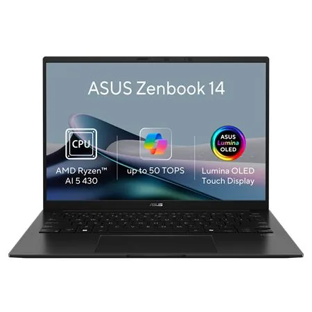 ASUS Zenbook 14/UM3406GA-OLED171WZ/AI5-430/14"/WUXGA/T/16GB/512GB/AMD int/W11H/Black/2R