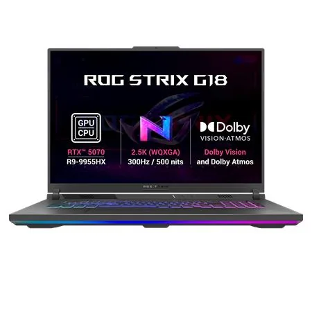 ASUS NTB ROG Strix G18 (G814FP-TT080WZ), Ryzen 9 9955HX, 18" 2560 x 1600, 32GB, 1TB SSD, RTX 5070, W11 Home, Gray