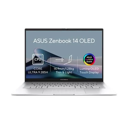 ASUS Zenbook 14 - Ultra 9 285H/32GB/512GB SSD/14"/WUXGA/OLED/Touch/2y PUR/Win 11 Pro/stříbrná