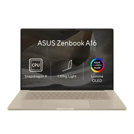 ASUS Zenbook A16 - Snapdragon X X1 26 100/32GB/512GB SSD/16"/WUXGA/OLED/2y PUR/Win 11 Home/béžová