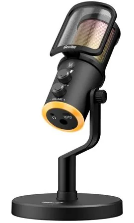 Genius MIC-S400U streamovací mikrofon, černá, RGB, USB-C