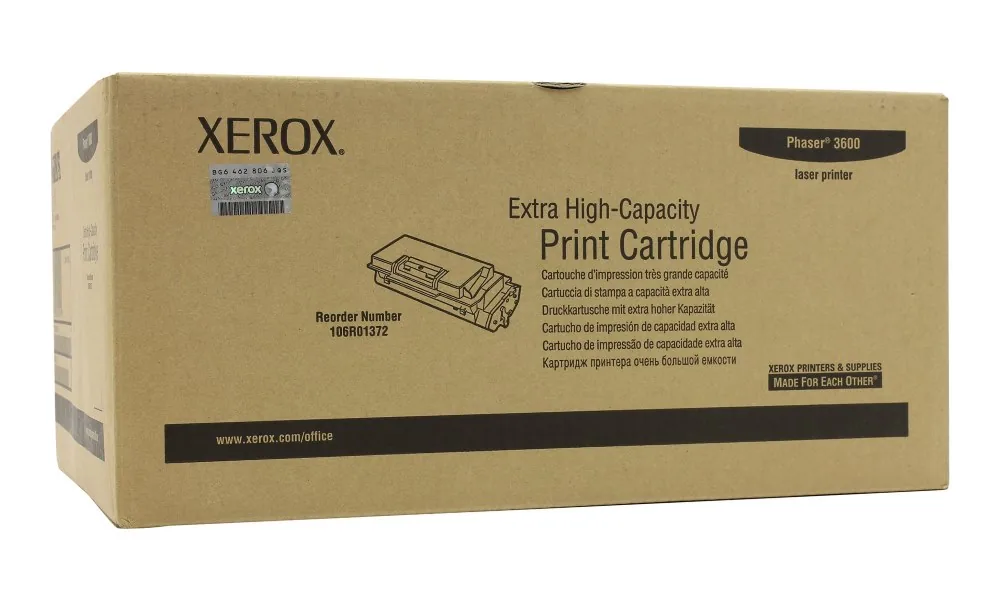 Xerox originální toner 106R01372, black, 20000str., Xerox Phaser 3600