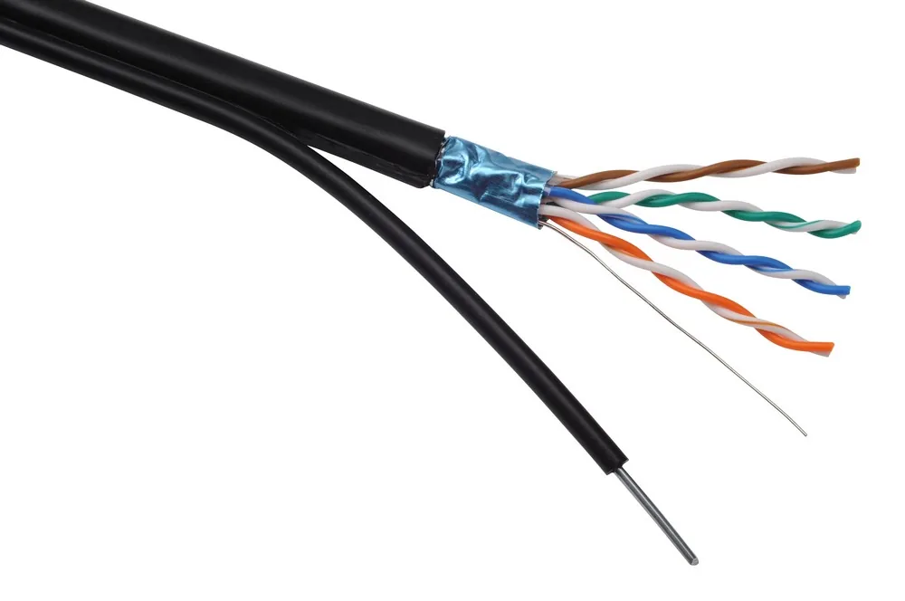 Instalační kabel Solarix CAT5E FTP PE Fca samonosný 305m/cívka SXKD-5E-FTP-PE-SAM