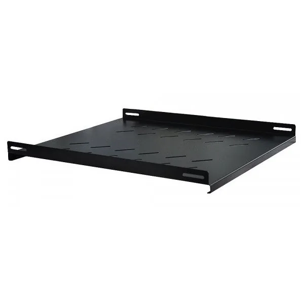 Police, 19", výška 1U, 550mm, pro stojanové rozvaděče, nosnost 50kg, černá