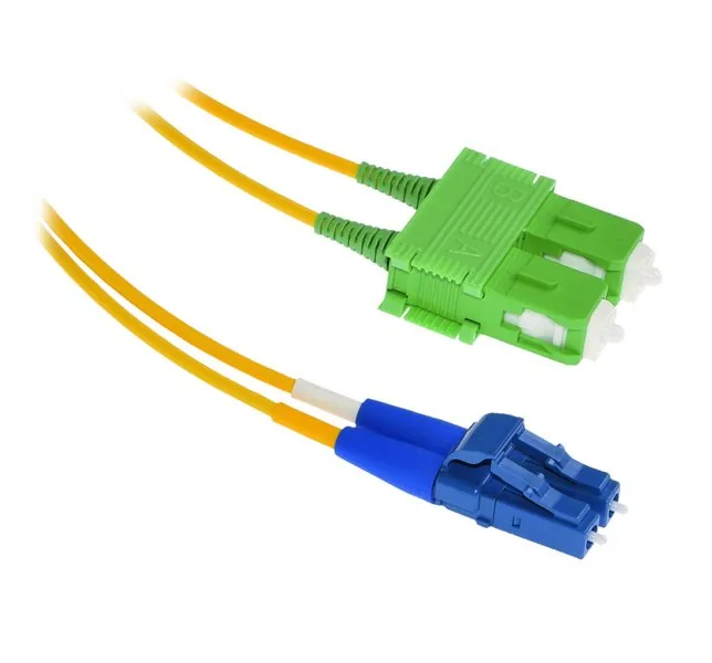 XtendLan FO patch LC-SC APC 2m 9 125, duplex, ultraflexibilní G.657.A1, LS0H, průměr 2mm, krátký vývod