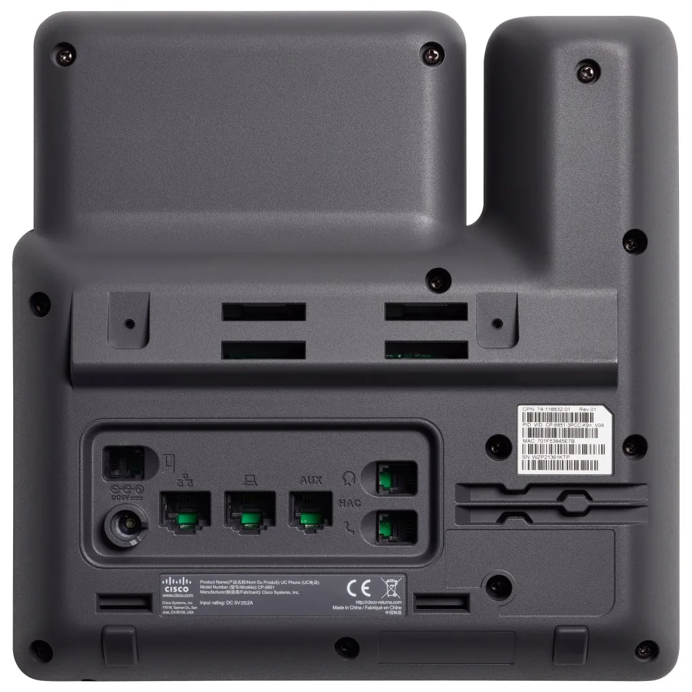 Cisco IP Phone 6851 - Telefon VoIP - SIP, SRTP - 4 linky - uhel