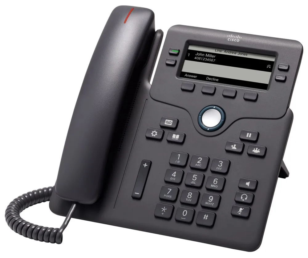 Cisco IP Phone 6851 - Telefon VoIP - SIP, SRTP - 4 linky - uhel