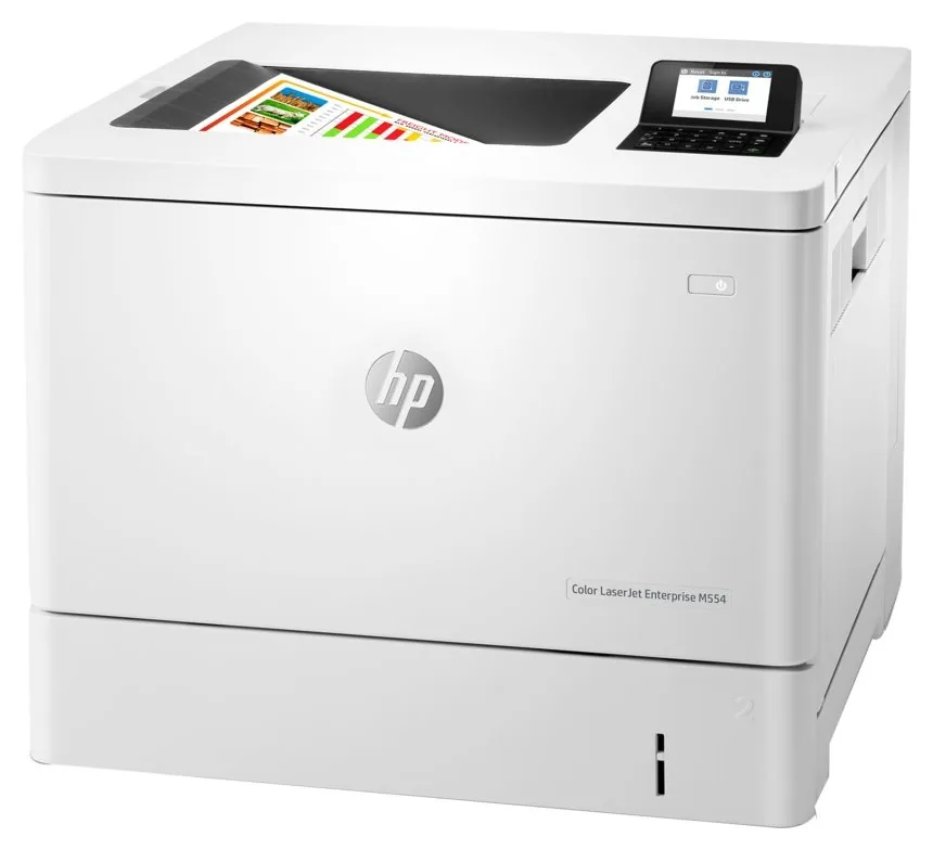 HP LaserJet Enterprise M554dn - Tiskárna - barva - Duplex - laser - A4/Legal - 1200 x 1200 dpi - až 33 stran/min. (mono) / až 33 stran/min. (barevný) - kapacita: 650 listy - USB 2.0, Gigabit LAN, hostitel USB 2.0