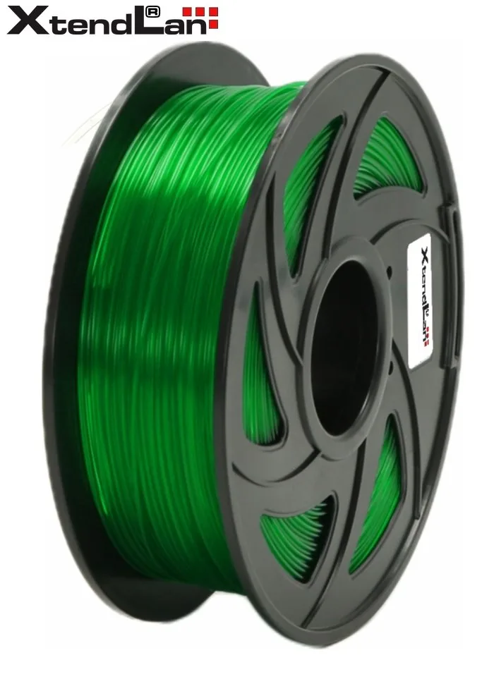 XtendLAN PETG filament 1,75mm průhledný zelený 1kg