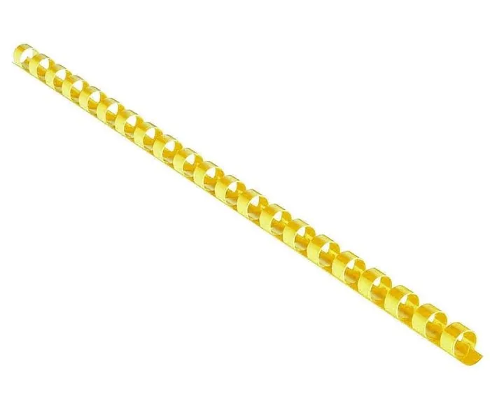 EUROSUPPLIES plastové hřbety formát A4 25mm žluté 50 pack