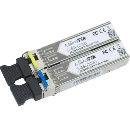 MikroTik pár SFP S-3553LC20D, SM, 20km, 1.25G, 1x LC