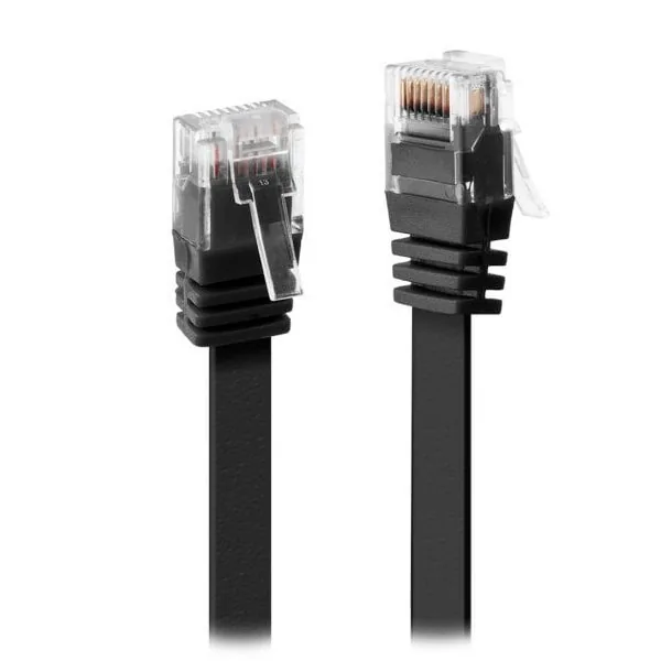 XtendLan Patch kabel Cat6 UTP 1m - černý plochý