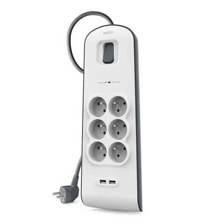 BELKIN SurgeStrip přep.ochrana,6 zásuvek,650J,2USB