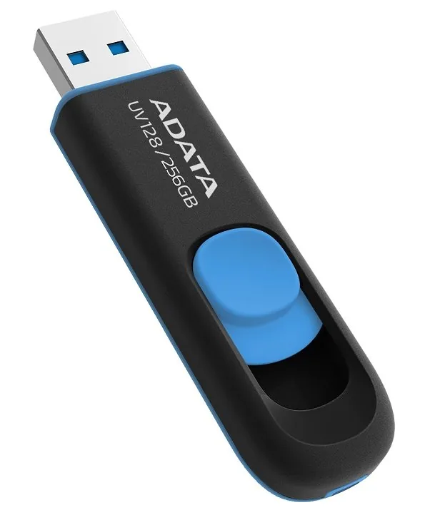 ADATA UV128/256GB/USB 3.2/USB-A/Modrá