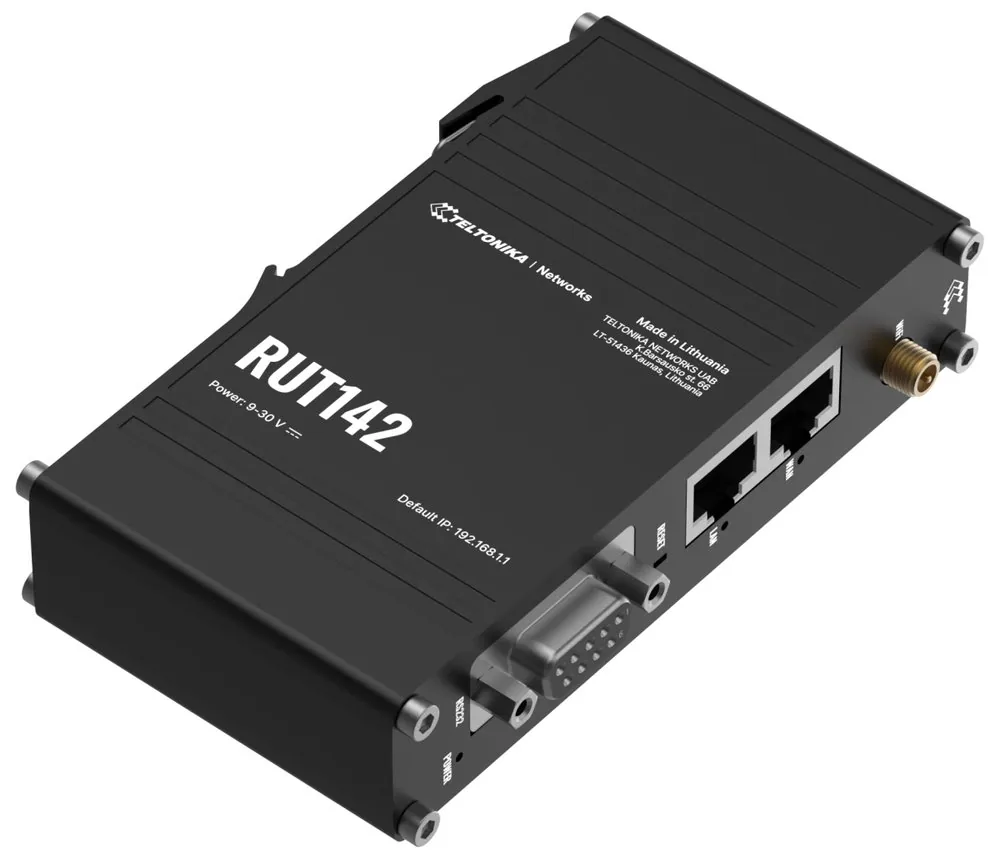 Teltonika RUT142 průmyslový router, 2x Eth 10 100, RS232, Wi-Fi