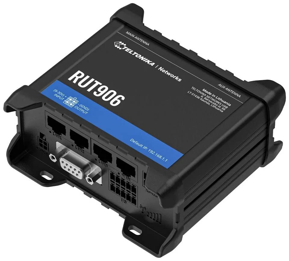 Teltonika RUT906 průmyslový router, 4G, Dual SIM, RS232 RS485