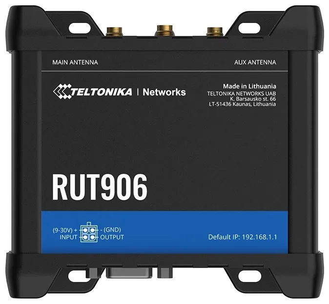 Teltonika RUT906 průmyslový router, 4G, Dual SIM, RS232 RS485