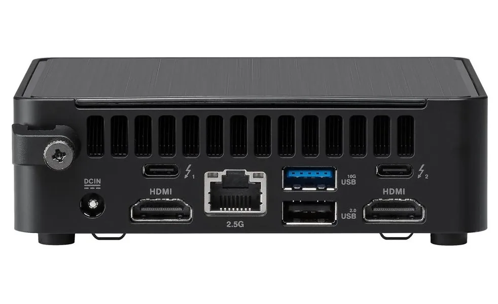 ASUS NUC 14 Pro RNUC14RVKI300002I - Barebone - mini PC 1 x Core 3 100U / až 4.7 GHz - RAM 0 GB - Intel Graphics - IEEE 802.11ax (Wi-Fi 6E), Gigabit Ethernet, 2.5 Gigabit Ethernet, Bluetooth 5.3 - černá