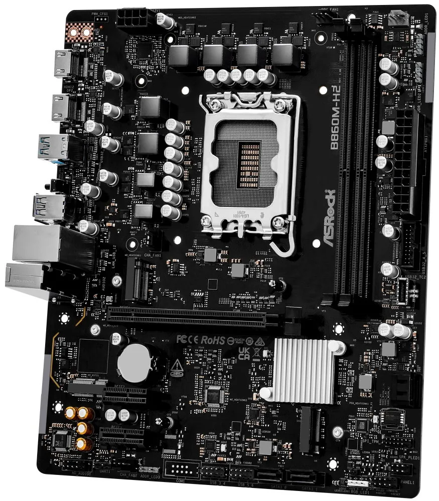 ASRock B860M-H2 Intel B860 LGA1851 2x DDR5 2x M.2 HDMI DP USB-C mATX