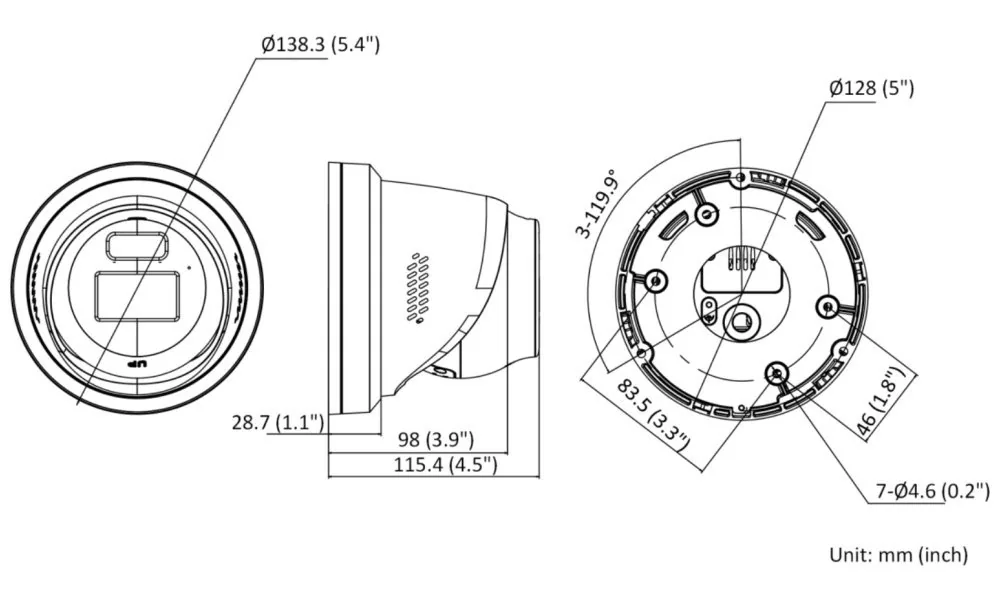 Hikvision DS-2CD2387G3-LIS2UY SL(2.8mm) BLACK 8MPix IP Turret Hybrid ColorVu kamera; LED IR 30m, 130dB, Mikrofon, IP67