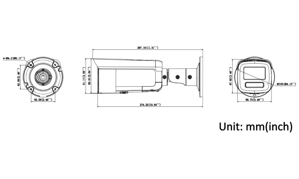 Hikvision DS-2CD2T87G3-LIS2UY SL(2.8mm) 8MPix IP Bullet Hybrid ColorVu kamera; LED IR 60m, 130dB, Mikrofon, IP67