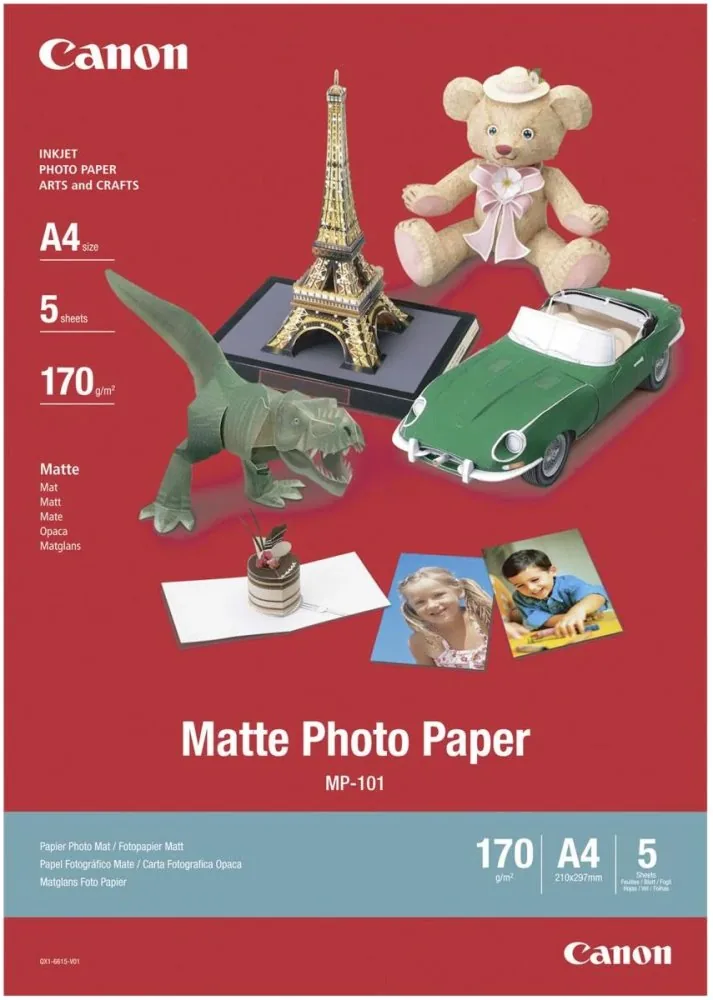 Canon MP-101 - Matný - A4 (210 x 297 mm) - 170 g/m? - 5 listy fotografický papír - pro PIXMA PRO-1, PRO-10, PRO-100
