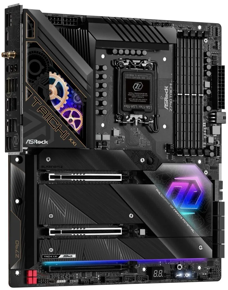 OPRAVENÉ - ASRock Z790 Taichi Intel Z790 LGA1700 4x DDR5 5x M.2 HDMI Thunderbolt USB-C WiFi EATX