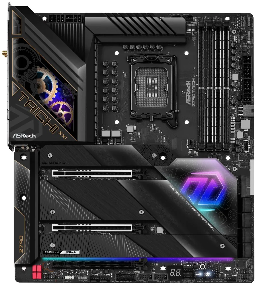 OPRAVENÉ - ASRock Z790 Taichi Intel Z790 LGA1700 4x DDR5 5x M.2 HDMI Thunderbolt USB-C WiFi EATX