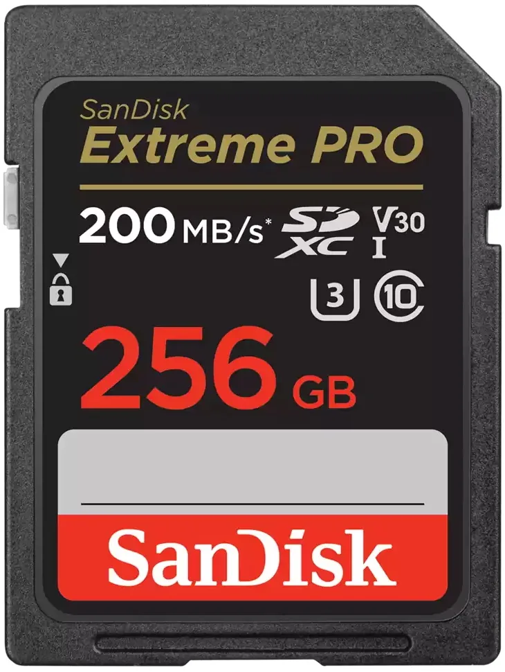 SanDisk Extreme PRO - Paměťová karta flash - 256 GB - Video Class V30 / UHS-I U3 / Class10 - SDXC UHS-I