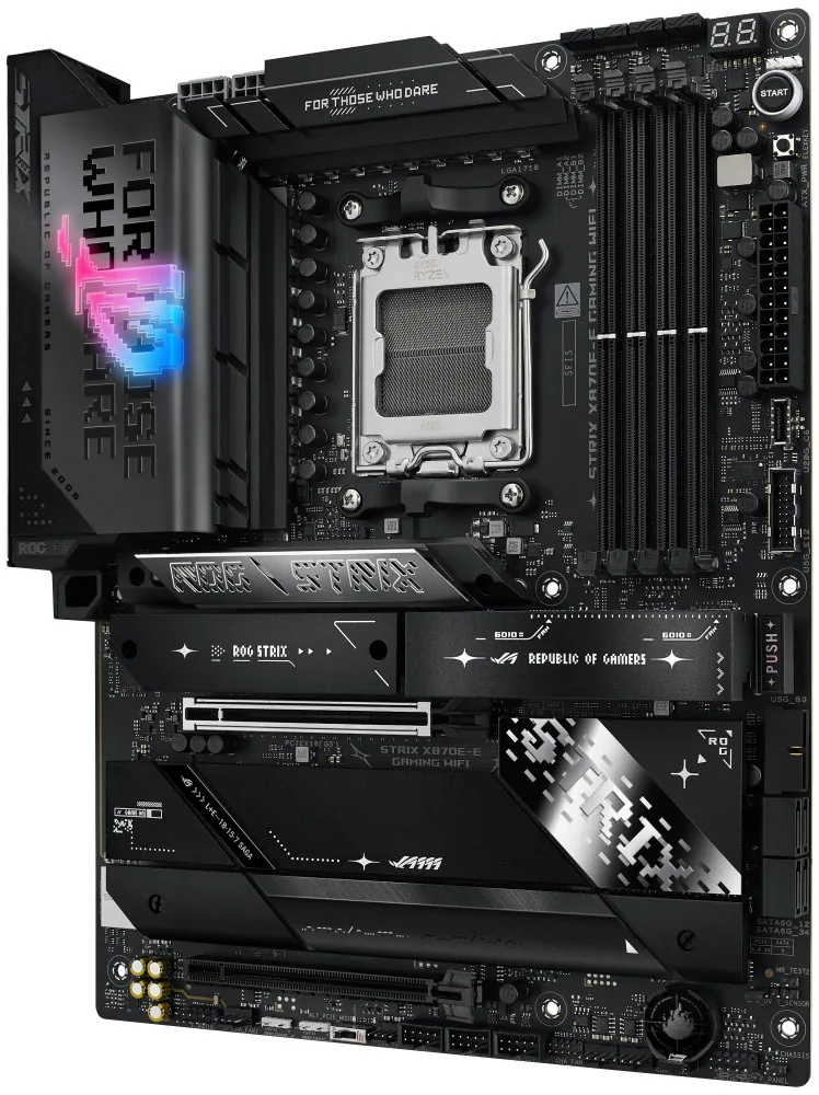 OPRAVENÉ - ASUS ROG STRIX X870E-E GAMING WIFI X870E AM5 4x DDR5 HDMI M.2 USB4 WIFI ATX